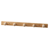 Maxbell 2xWooden Coat Hooks Robe Hooks Towel Rack for Door Wall Living Room Bathroom