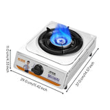 Single Burner Gas Stove, High-Performance Stainless Steel, for Home Kitchen, LPG/NG Cyclone Fire LPG Bare Stove