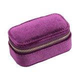 Maxbell Velvet Travel Jewelry Case for Women Girls Rings Box Mini Jewelry Storage Box Violet