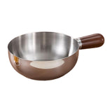 Maxbell Milk Heating Pot Portable Non Slip Kitchen Cookware for Heating Oil Pot Silver