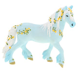 Maxbell 2Pcs Elven Horse with Flower Animal Model Figurines Kids Toy Home Decor