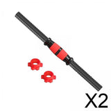 Maxbell 2xBarbell Bar Portable AntiSlip Grip Threaded Handles for Exercise Workout Gym 35cm