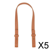 Maxbell 5xPU Leather Purse Handles DIY Shoulder Bag Replacement Straps Bag Belt Brown