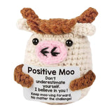 Maxbell Funny Cow Knitted Doll Pendant Novelty Gift Inspired Toy Gift for Girls,Boys