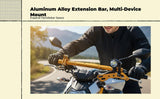 Motorcycle Handlebar Extension Rod, Universal Aluminum Alloy Mount, Side Mirror Bracket Black other