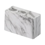 Maxbell Toothbrush Organizer 3 Slots Bath Accessory for Stationery Toothpaste Shower White