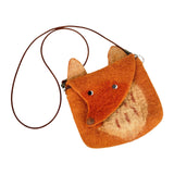 Maxbell Women Animal Shaped Bag Wool Felt Mini Handbag for Party Birthday Gift Beach Orange