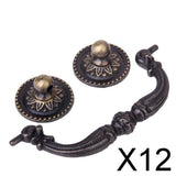 Maxbell 12xBrass Tone Kitchen Cabinet Bar Door Window Drawer Wardrobe Pull Handle 100mm