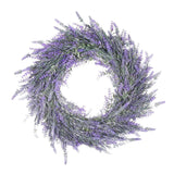 Maxbell 2pcs Artificial Door Wreath Hanging Lavender Flower Garland Fake Plant Decor