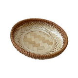 Maxbell Bamboo Serving Tray Fruit Dessert Tray for Kitchen Countertop Eating Storing 17cmx3cm
