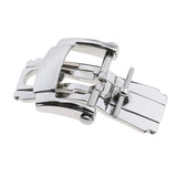 Maxbell 2pcs Stainless Steel Deployment Butterfly Buckle Clasp for Watch Strap 18mm