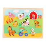 Wooden Toy Baby Hand Grab Board for 2 3 4 5 Years Old Toddlers Birthday Gift Style B