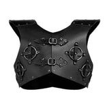 Maxbell Leather Chest Armour Costume Vest Armour for Halloween Easter Role Play Black