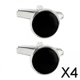 Maxbell 4x2x Black Men Cufflinks Cuff Links for Dress Shirt Formal Ceremony Graduation