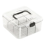 Maxbell Photo Card Organizer Dustproof Trading Card Storage Box for Toys Handicrafts black handle