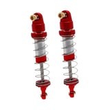 Maxbell 2 Pieces RC Shock Absorber Easy to Install RC Car Parts for 1/12 Scale H12Y+ Red and Silver