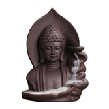 Maxbell Backflow Incense Burner Creative Buddha Statue for Relaxation Bedroom Office