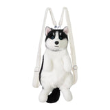 Maxbell Dog Shaped Backpack Adorable Soft Stylish Daypack for Child Girls Pet Lovers No Black Bowtie
