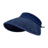 Maxbell Womens Sun Hat Fashion Wide Brim Portable Sports Hat for Party Travel Hiking Dark Blue