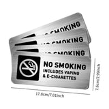 4x No Smoking Signs Decor No Vaping Signs for Outdoor Indoor Public Restroom