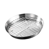 Maxbell Roasting Pan and Rack Set Oven BBQ Grilling Topper for Meat Seafood Grilling 24cm