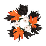 Maxbell Halloween Candle Wreath Home Decoration for Thanksgiving Party Supplies Fall White