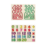 Maxbell Wooden Tracing Board Handwriting Practice for Preschool 3 4 5 Year Olds Kids Number