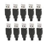 Maxbell 10pcs USB Type-A 4-pin Male Plug Socket Connector Adapter Jack Plastic Cover - Aladdin Shoppers