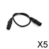 Maxbell 5x5-Pin Female to 3-Pin Male XLR Turnaround DMX Adapter Cable