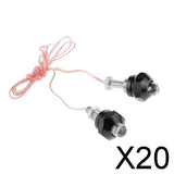 Maxbell 20x2x Motorcycle 6mm Bolt License Plate Frame LED Light Strobe Flashing-Black