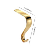 Maxbell 4 Pieces Stocking Hook Multi Uses Sturdy Garland Hook for Holiday Party Xmas Gold
