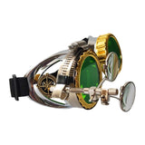 Maxbell 2xFashion Steampunk Glasses Ocular Loupe Photo Prop Colored frame Sunglasses Green