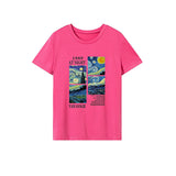 Maxbell Maxbell Womens T Shirt Summer Clothing Crewneck Tee for Backpacking Traveling Street S Rose Pink