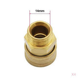 Maxbell 4x Pressure Washer Quick Release Mini M22 Female to 1/4 Male Brass Coupling
