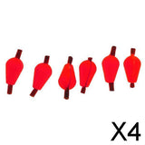 Maxbell 4x6Pcs Float Foam Strike Indicator For Fly Fishing Red