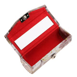 Maxbell Flower Leather Lipstick Lip Gloss Case Storage Box Makeup Holder Gray