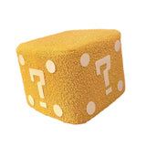 Maxbell Foot Stool Modern Nonslip Ornament Footstool for Living Room Under Desk Dorm Yellow
