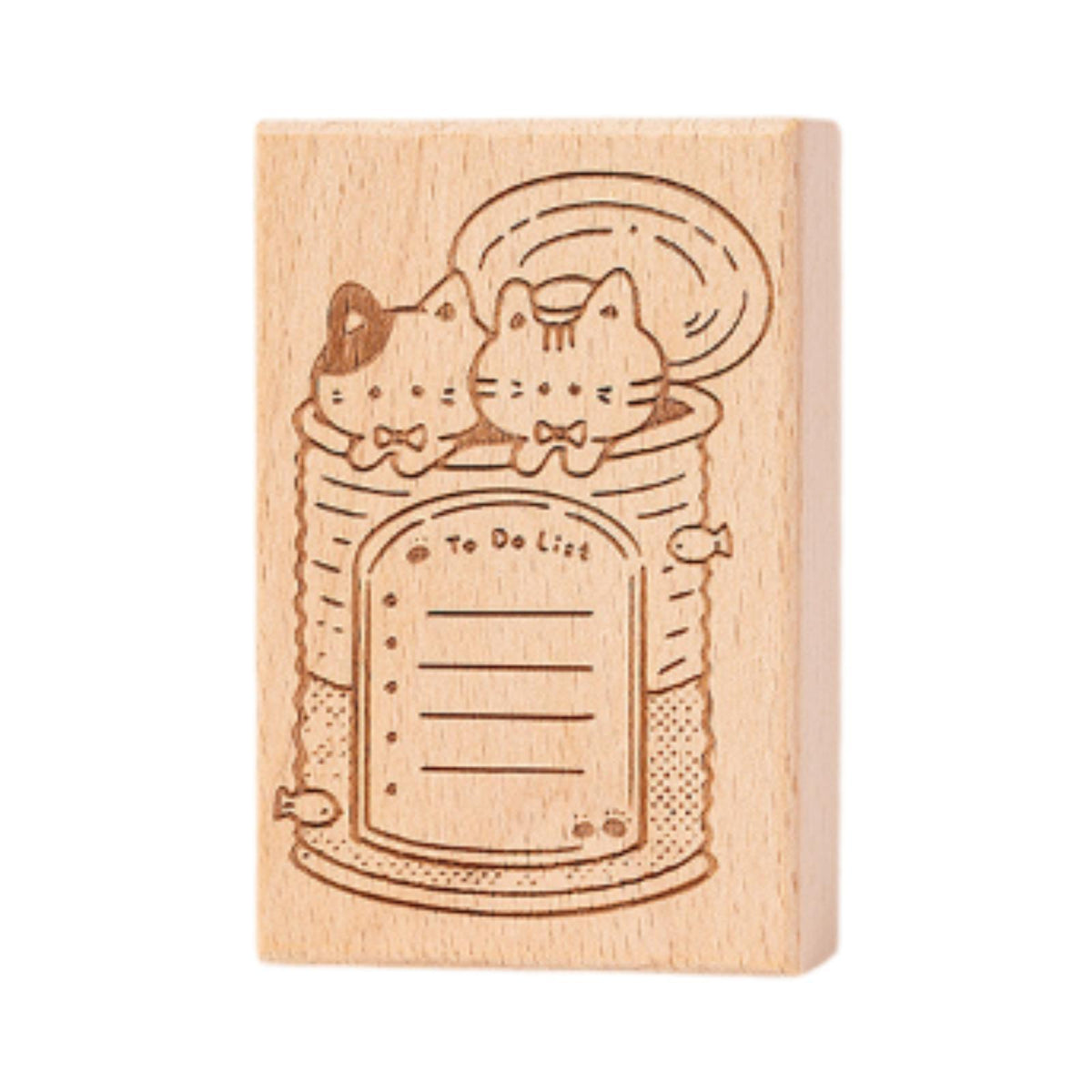 Maxbell Wood Mounted Rubber Stamp Lightweight Versatile for Drawing Painting Journal Style A