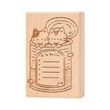 Maxbell Wood Mounted Rubber Stamp Lightweight Versatile for Drawing Painting Journal Style A