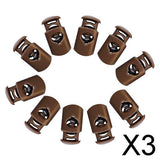 Maxbell 3x10 Pieces Plastic Barrel Shock Cord Rope Toggle End Lock Stopper Repalcement