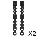 Maxbell 2x2Pcs System Malice Clips Strap Buckle Nylon Magazine Pouch Accessory black