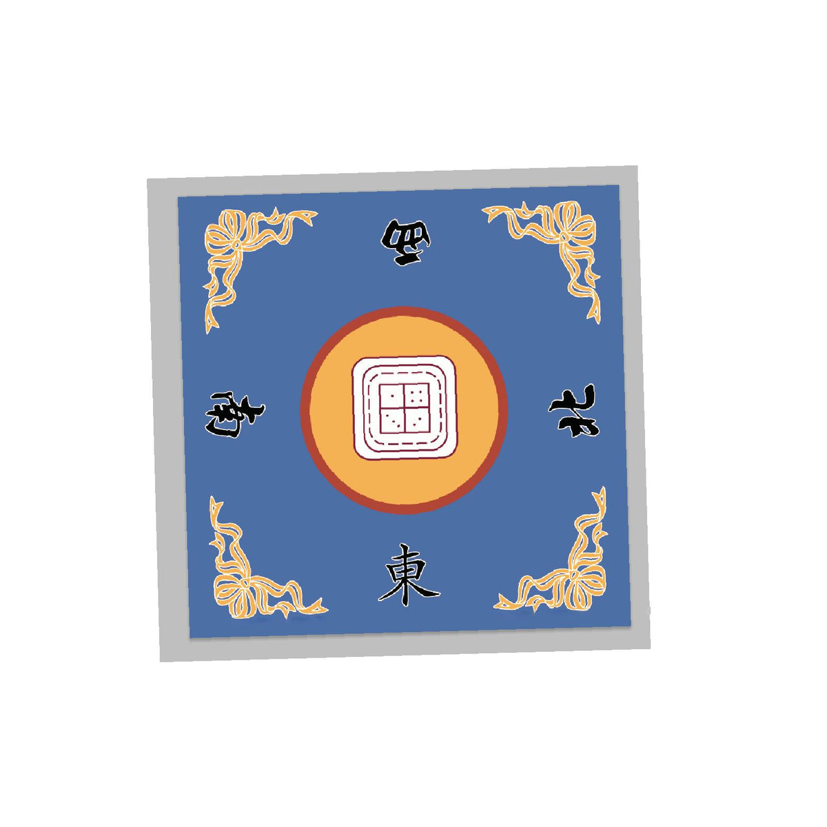 Maxbell Mahjongg Mat Velvet Professional Board Game Mat for Home Gathering Tile Game Blue B