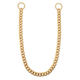 Maxbell Maxbell Large Stainless Steel Dog Cuban Link Collar Necklace Chain Gold 16 inch