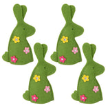 Maxbell 2x4pcs Cute Rabbit Design Easter Egg Covers Holder Decoration Ornament Green
