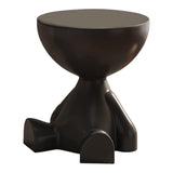 Maxbell Side End Table with Storage Bedroom Statue Farmhouse Small Cute Coffee Table Black