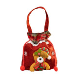 Christmas Gift Bag Drawstring Closure Xmas Party Favor Christmas Decoration Bear