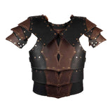 Maxbell Medieval Chest Armor Chest Shoulder Harness for Fancy Dress Role Play Knight brown