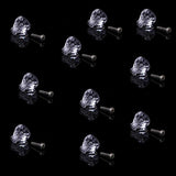 Maxbell 10x Clear Faceted Small Drawer Knob Cupboard Cabinet Pull Handle