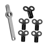 Maxbell 5 Radiator Bleed Key and 1 Radiator Key Wrench Radiator Spanner for Bleeding With 5 Black Keys