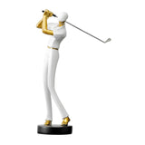 Golf Figurine Creative Decorative Home Gifts Crafts for Home Golf Lover Gift White B